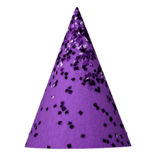 PURPLE Glitter #2 (Faux Glitter) #shiny #decor Party Hat