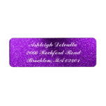 Purple Glitter Address Labels at Zazzle