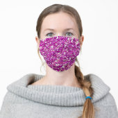 Purple Glitter Adult Cloth Face Mask (Worn)