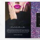 Purple Glitter and Glamour Nail Salon Brochure