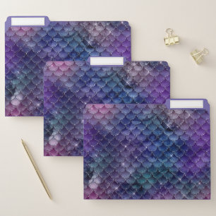 Purple Glitter and Scales for the Mermaid Girl File Folder