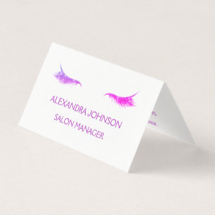Purple Glitter and Sparkle Eyelash Extension Business Card