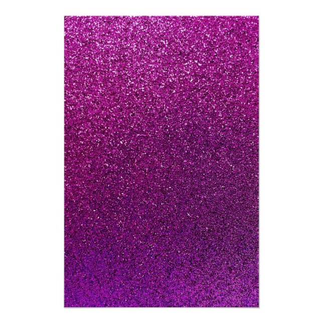 Purple Glitter Background Glittery Sparkle Poster (Front)