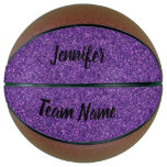 Purple Glitter Basketball at Zazzle