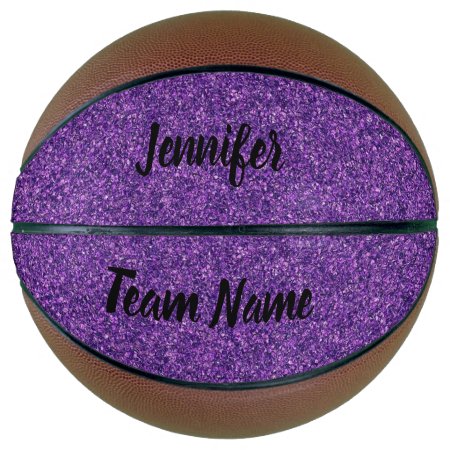 Purple Glitter Basketball