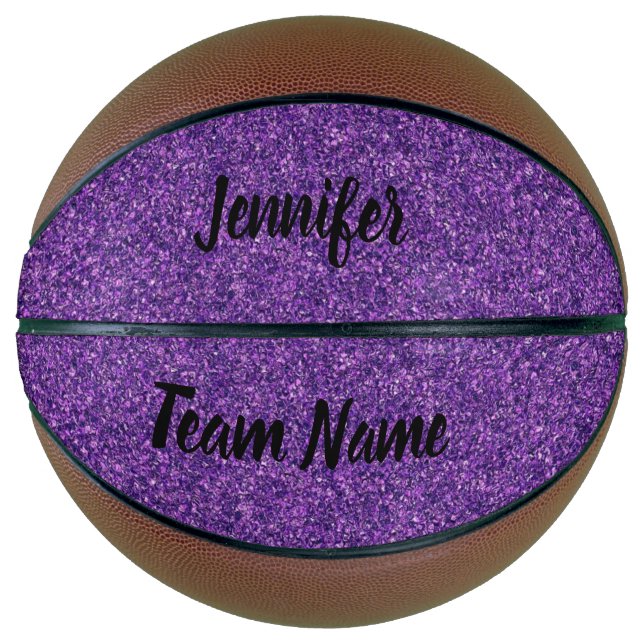 Purple Glitter Basketball (Front)