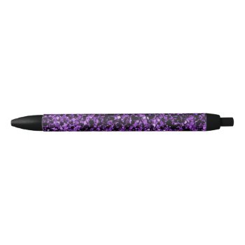 Purple Glitter Black Ink Pen by LPFedorchak at Zazzle