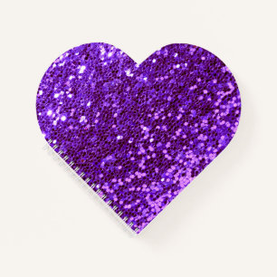 Purple Glitter Bling Sparkle Shiny Girly Chic Notebook