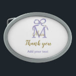 Purple glitter bow add name letter monogram thank  belt buckle<br><div class="desc">beautiful design</div>