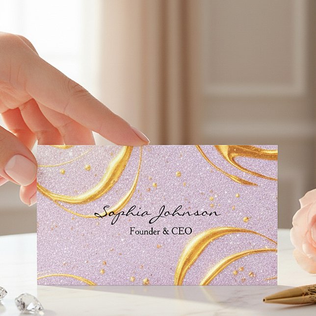 Purple Glitter Business Card (Creator Uploaded)