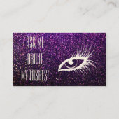 purple glitter business cards (Back)