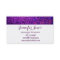 purple glitter business cards