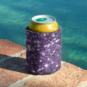 Purple Glitter Can Cooler