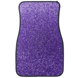 Purple glitter car floor mat