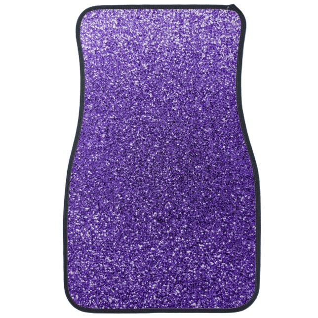Purple glitter car floor mat (Front)
