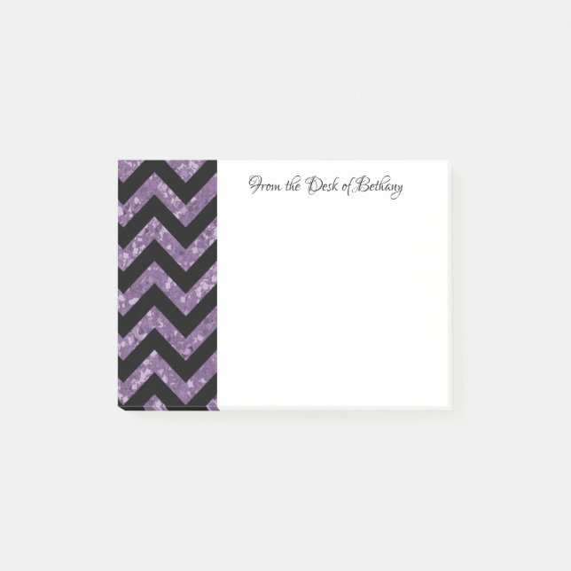 Purple Glitter Chevron Notes (Front)