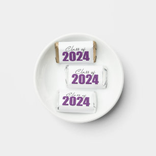 Purple Glitter Class of 2024 Hershey's Miniatures