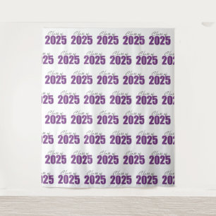 Purple Glitter Class of 2025 Photo Backdrop