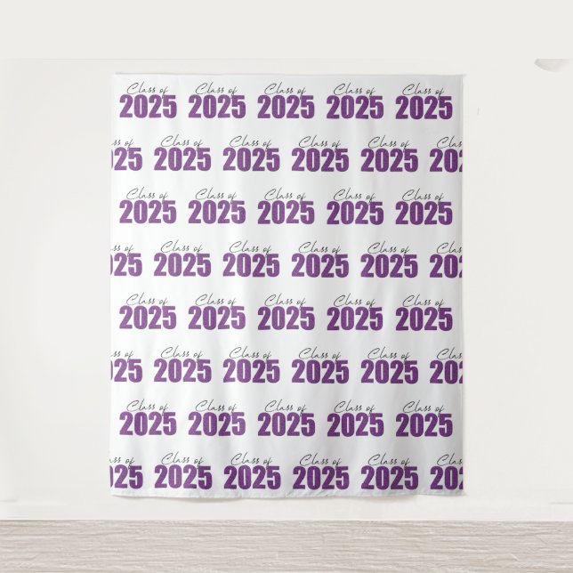 Purple Glitter Class of 2025 Photo Backdrop (Front)