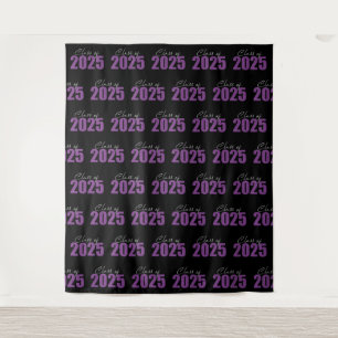Purple Glitter Class of 2025 Photo Backdrop