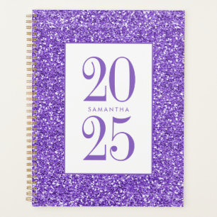 Purple Glitter Colorful Personalized 2025 Planner