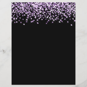Purple Glitter Confetti Scrapbook Paper