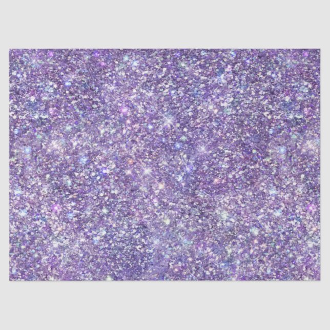Purple Glitter Confetti Sparkle Tissue Paper (Front)