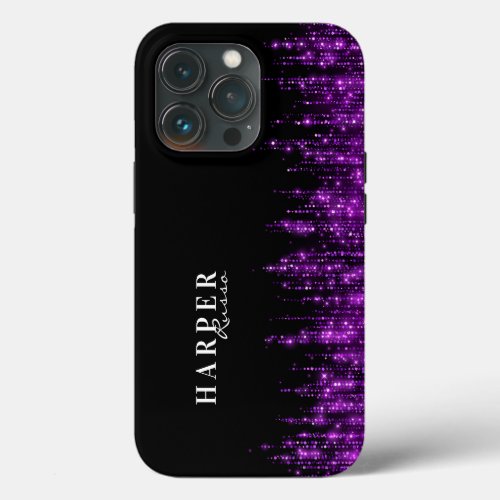 Purple Glitter Custom Name  Case_Mate iPhone Case