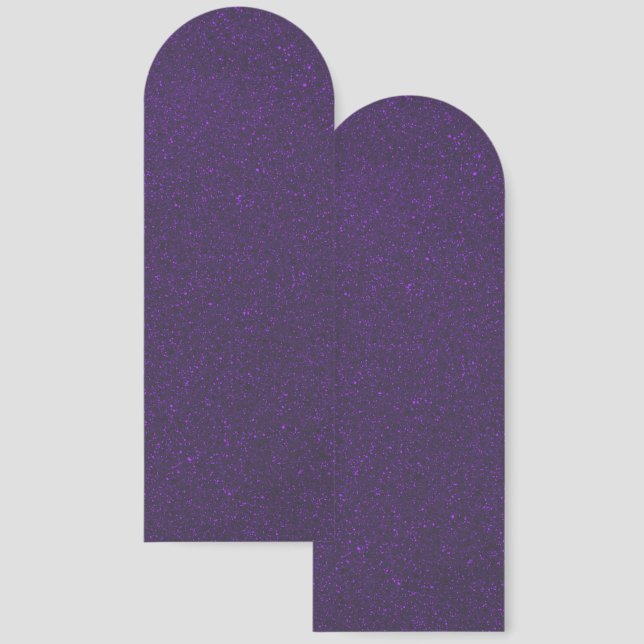 Purple Glitter Customizable Bookmark Favor (Front & Back)