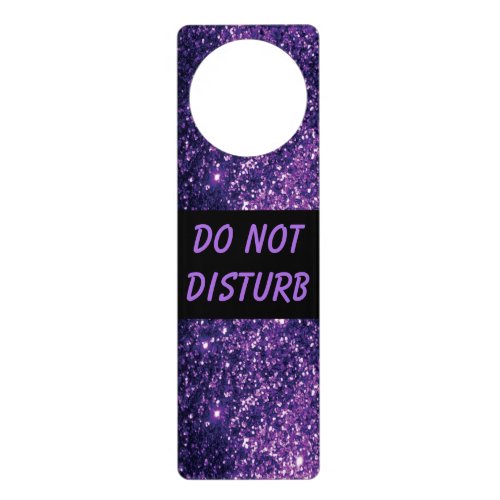 Purple Glitter   Do Not Disturb Sign