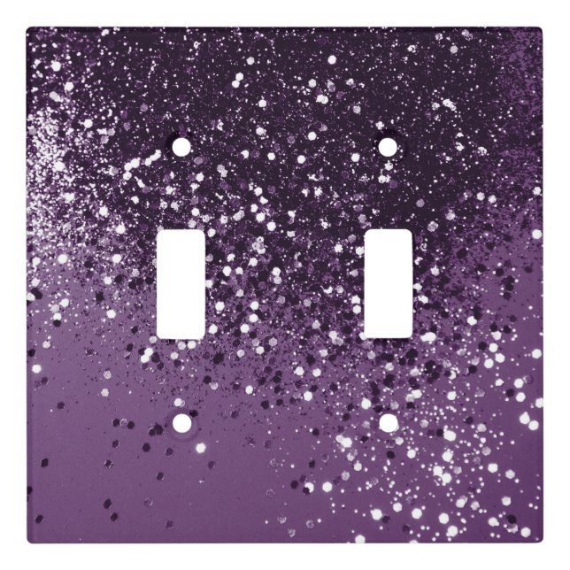 PURPLE Glitter Dream #1 #shiny Light Switch Cover (Front)