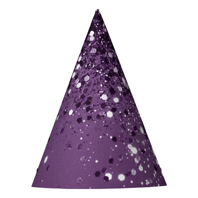 PURPLE Glitter Dream #1 #shiny Party Hat (Front)