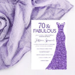 Purple Glitter Dress Womans 70th Birthday Party Invitation<br><div class="desc">Purple Glitter Dress Womans 70th Birthday Party Invitation

See matching items in Niche and Nest Store</div>