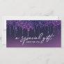 Purple Glitter Drips Salon Spa Gift Certificates