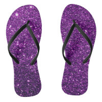Purple Glitter Flip Flops