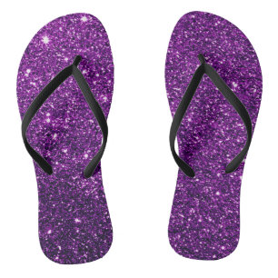 Purple Glitter Flip Flops