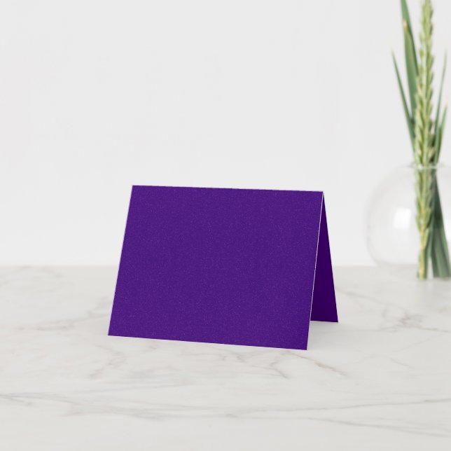 Purple Glitter Folded Thank You Card – Customize (Front)