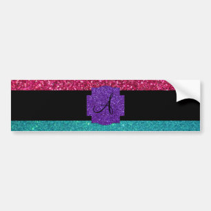 purple glitter frame.png bumper sticker