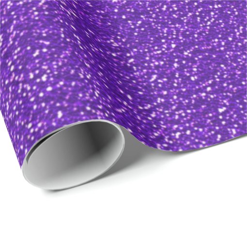 Purple Glitter Gift Wrap Zazzle