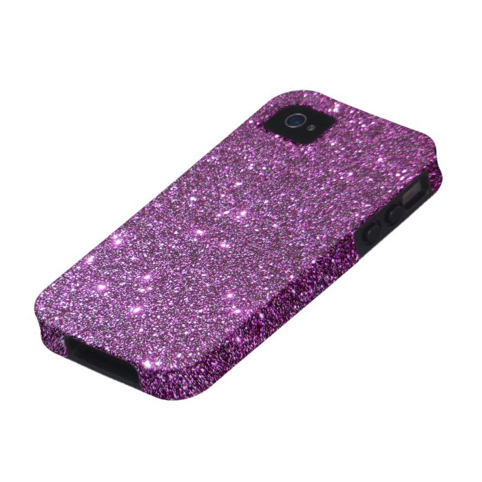 Purple Glitter Glam Sparkles Faux Design Iphone 4 Cover Zazzle