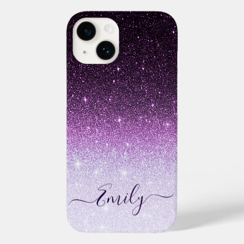 Purple Glitter Gradient  Case_Mate iPhone 14 Case