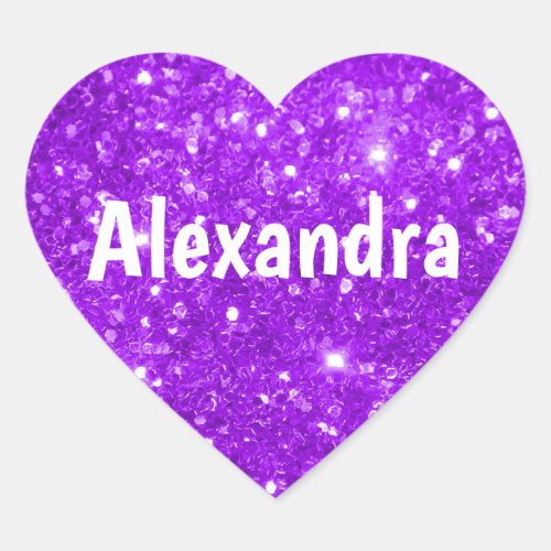 Purple Glitter Heart