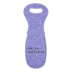 Purple Glitter I Made It Awkward Wine Tote