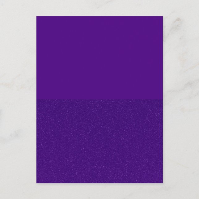 Purple Glitter Invitation Postcard – Customizable (Front)