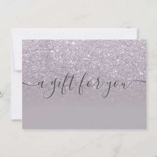 Purple glitter lavender ombre gift certificate