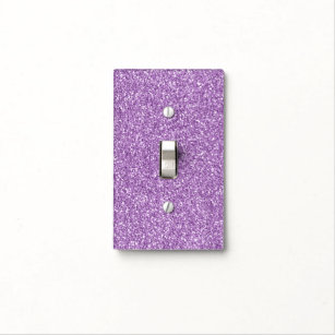 Purple Glitter Light Switch Cover