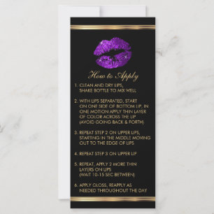 Purple Glitter Lip Instructions