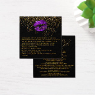 Purple Glitter Lip Sense Application Instructions