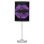 Purple Glitter Lips #3 Table Lamp at Zazzle