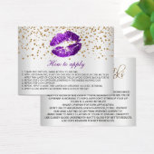 Purple Glitter Lips Application Instructions (Desk)